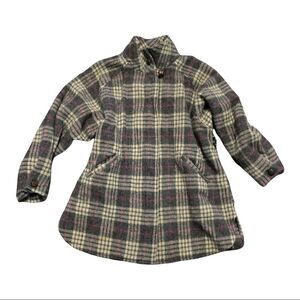 Woolrich | Woolrich Woman Vintage Gray Plaid Zip Wool Blend Jacket | L
